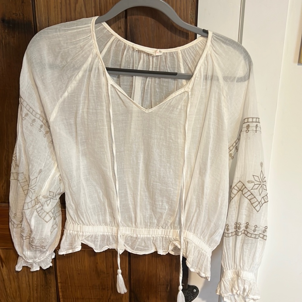 Sheer white beach top